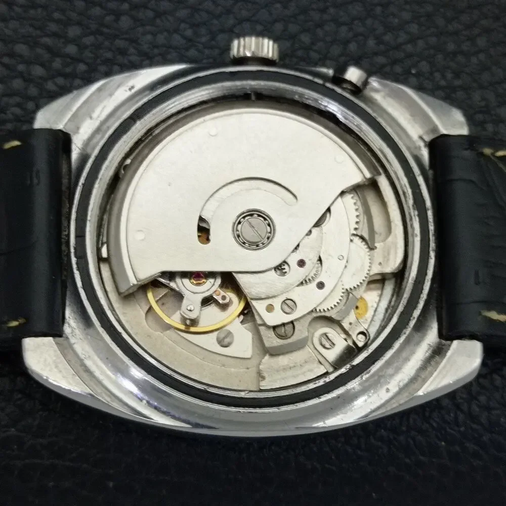 Vintage 1980 Ricoh Automatic Mens Silver Watch W/daydate & Gold accents